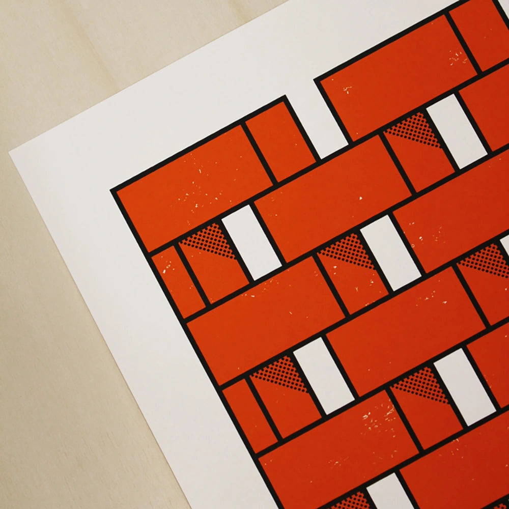 Solid Brick Red Clay Screen Printing Limited Edition