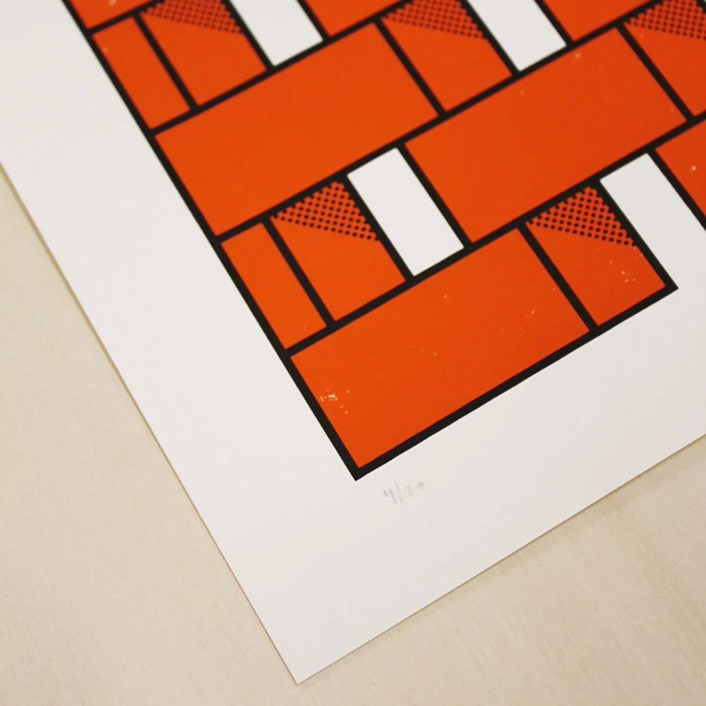 Solid Brick Red Clay Screen Printing Limited Edition