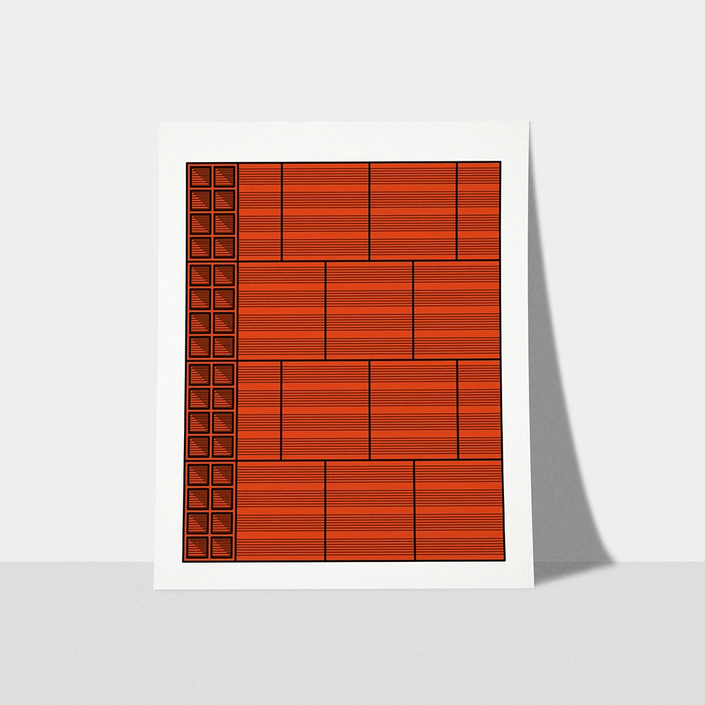 Bricks Red Clay Screen Printing Limited Edition