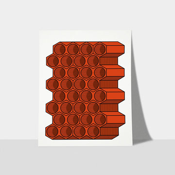 Wine Cellar Red Clay Screen Printing Limited Edition