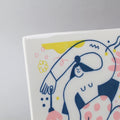 screen-printed tile. Screen printing on ceramic with engobe. Limited edition. Illustration by Ana Seixas