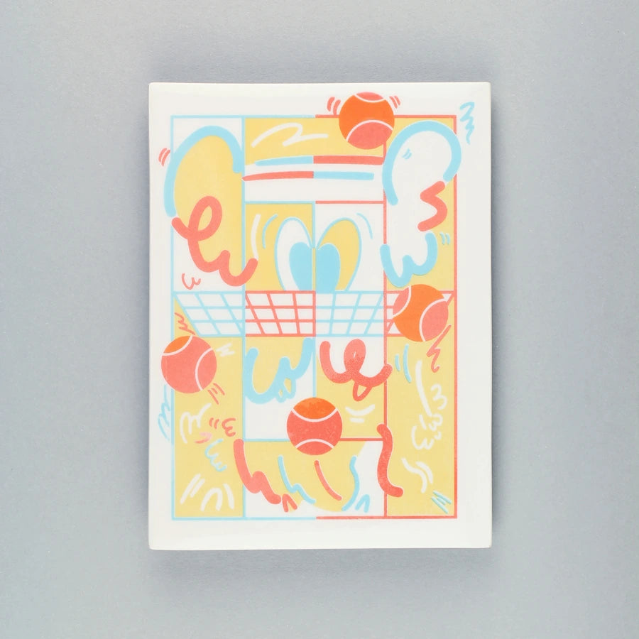 screen printed tile with ceramics inks. Limited edition. Illustration by cristina pina