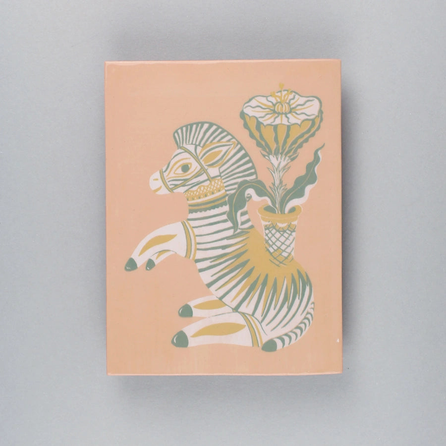 screen printed tile with cengobe. Limited edition. Illustration by henriette arcelin