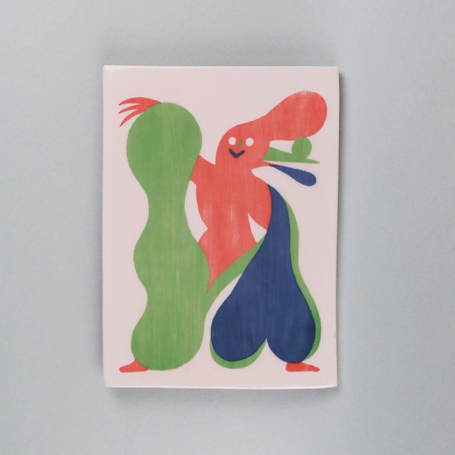 screen-printed tile. Screen printing on ceramic with engobe. Limited edition. Illustration by Mariana Malhão