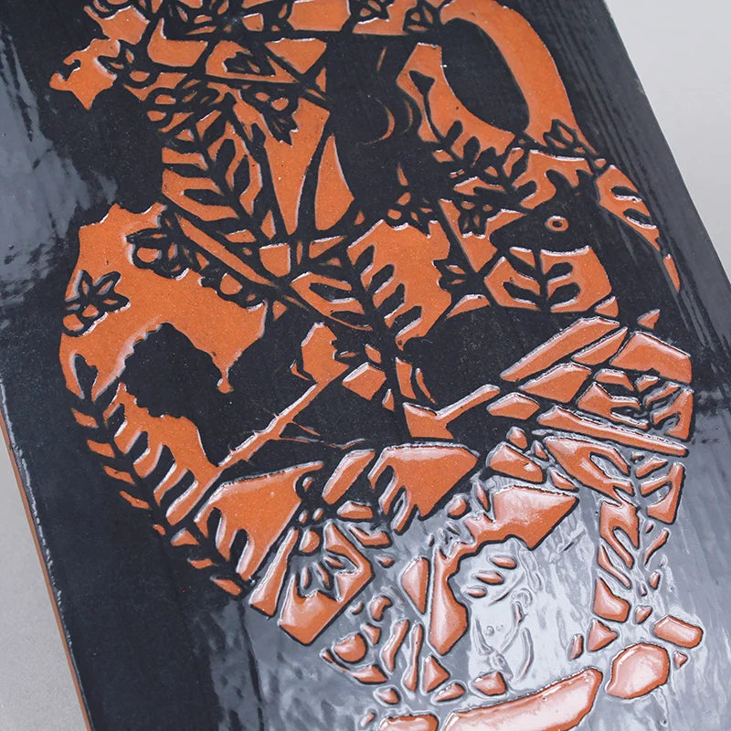 screen printed tile on ceramic / low relief. Limited edition. Illustration by Tom Maryniak