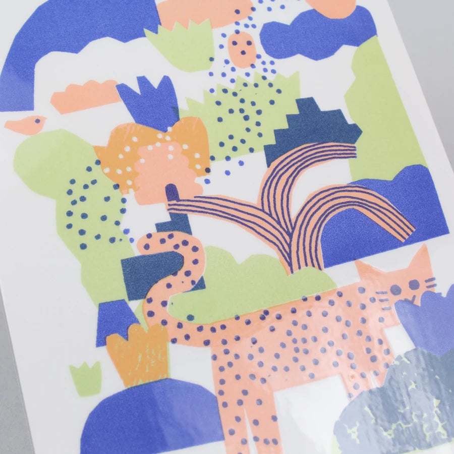 screen printed tile with ceramic inks. Limited edition. Illustration by Yara Kono