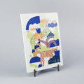 screen printed tile with ceramic inks. Limited edition. Illustration by Yara Kono