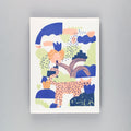 screen printed tile with ceramic inks. Limited edition. Illustration by Yara Kono